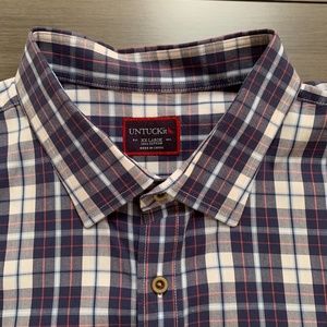 MEN'S UNTUCKit XXL COLORFUL PLAID SHIRT, PRE-WORN